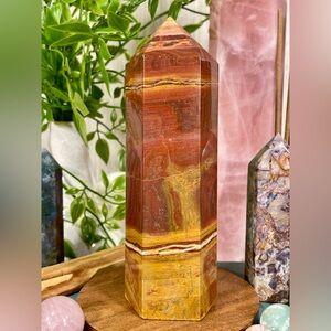 1517 Brecciated Red Jasper Crystal Tower